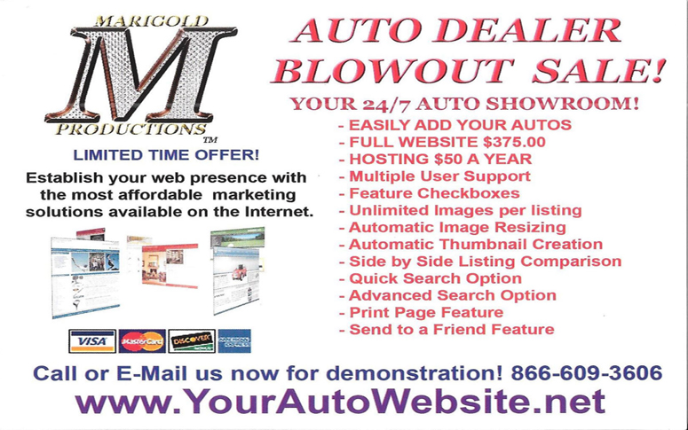 Marigold Car Dealer Website has the following features: